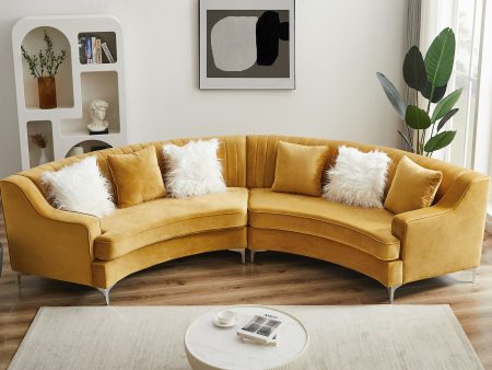 Velvet Curved Sofa Hot on Sale