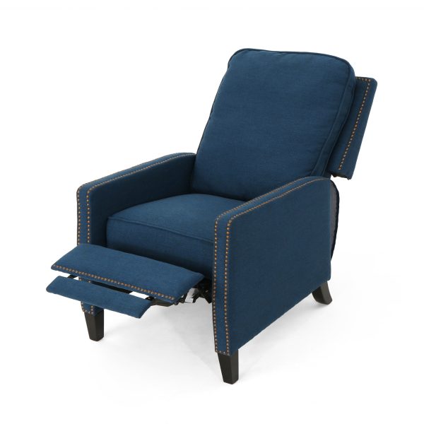 Wide - Standard Recliner Manual - Navy Blue For Cheap