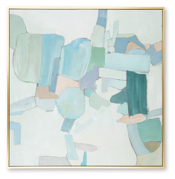 Wynburn - White   Blue   Green - Wall Art Online