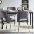 Velvet Dining Chairs With Metal Legs And Hollow Back Upholstered Dining Chairs Discount