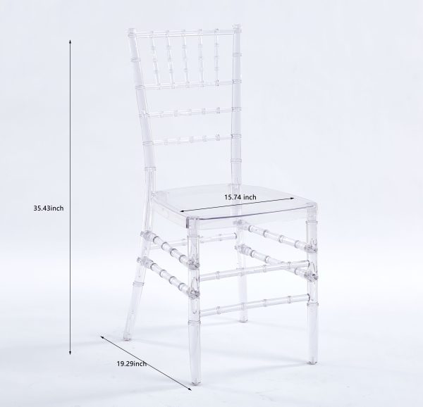 Welding Chair, Dining Chair, Plastic Seat (Set of 4) - Transparent Hot on Sale