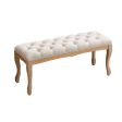 Upholstered Tufted Bench Ottoman, Dining Bench Bedroom Bench Footrest Stool Accent Bench For Entryway Dining Room Living Room Fashion