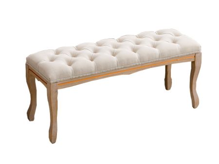 Upholstered Tufted Bench Ottoman, Dining Bench Bedroom Bench Footrest Stool Accent Bench For Entryway Dining Room Living Room Fashion