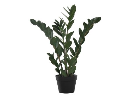 29  Tall, Artificial Plant, Zz Tree, Indoor, Faux, Fake, Floor, Greenery, Potted, Real Touch, Decorative - Green   Black Supply