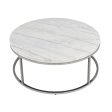 Zaidee - Mable Top Nickel Coffee Table - White For Cheap