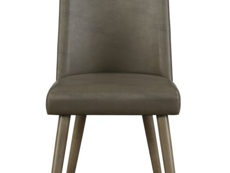 Waylon - Synthetic Leather Side Chair (Set of 2) - Gray   Oak Online now