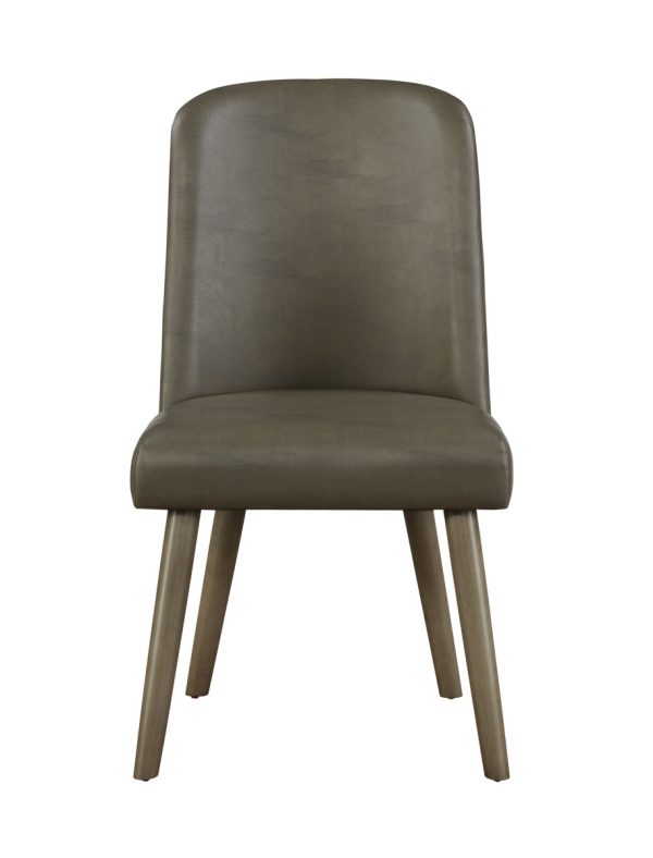 Waylon - Synthetic Leather Side Chair (Set of 2) - Gray   Oak Online now