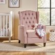 Wide Manual Wing Chair Recliner - Light Pink Supply