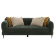 Jade - 2 Piece Chenille Upholstered Sofa Set - Green For Discount