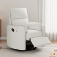 Upholstered Swivel Recliner Manual Rocker Recliner Chair Baby Nursery Chair With Two Removable Pillows For Living Room For Sale