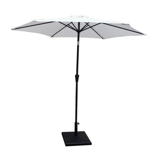 8.8  Outdoor Aluminum Patio Umbrella With 42 Pound Square Resin Umbrella Base Online