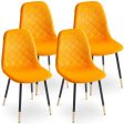 Velvet Tufted Accent Chairs With Golden Color Metal Legs, Modern Dining Chairs For Living Room For Discount