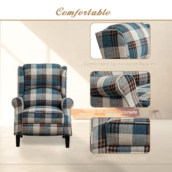 Vintage Armchair Sofa Comfortable Upholstered Leisure Chair   Recliner Chair For Living Room Online Hot Sale