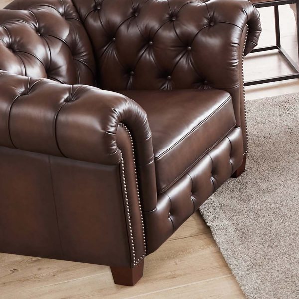 Versailles - Leather Chair - Caramel on Sale