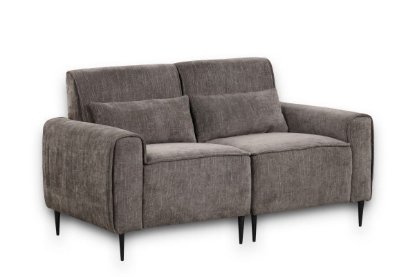 Valentina - Chenille Loveseat With Metal Legs And Throw Pillows For Sale