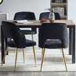 Velvet Dining Chairs With Metal Legs And Hollow Back Upholstered Dining Chairs Discount