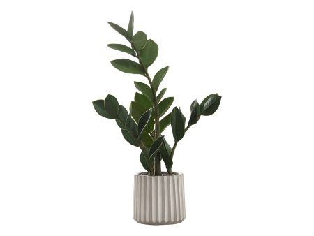 20  Tall, Artificial Plant, Zz, Indoor, Faux, Fake, Table, Greenery, Potted, Real Touch, Decorative - Green   Gray Online