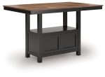 Wildenauer - Brown   Black - Rectangular Dining Room Counter Table Online