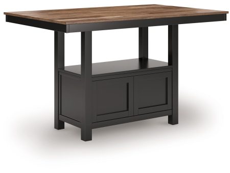 Wildenauer - Brown   Black - Rectangular Dining Room Counter Table Online