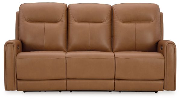 Tryanny - Butterscotch - Power Reclining Sofa With Adj Headrest For Cheap