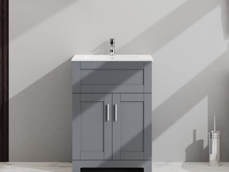 Bathroom Sink Vanity Laundry Utility Cabinet - Gray Online Sale