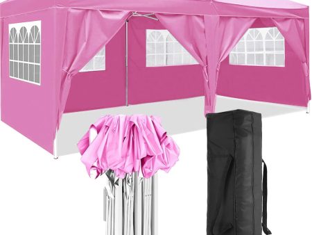 10 X20  Folding Canopy With 6 Removable Sidewalls Outdoor Event Shelter UPF 50+ Gazebo Portable Tents For Parties Beach Camping Wedding Ez Pop Up Canopy Online