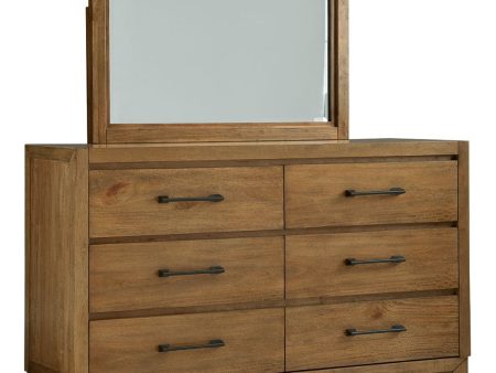 Sherbana - Light Brown - Dresser And Mirror on Sale