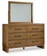 Sherbana - Light Brown - Dresser And Mirror on Sale