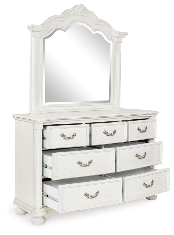 Montelaine - Antique White - Dresser And Mirror Online Sale