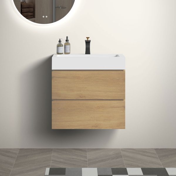 Alice - Bathroom Vanity With Sink, Large Storage Wall Mounted Floating Bathroom Vanity For Modern Bathroom Discount