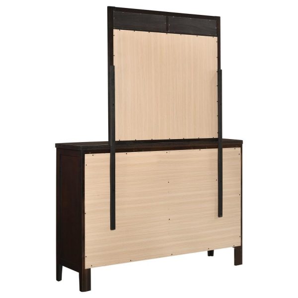 Carlton - 6-Drawer Dresser With Mirror - Cappuccino Online Sale