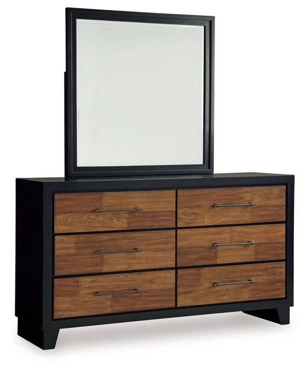 Kraeburn - Brown   Black - Dresser And Mirror For Sale