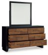 Kraeburn - Brown   Black - Dresser And Mirror For Sale