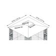 Patio Double Roof Gazebo Replacement Canopy Top Fabric Online now