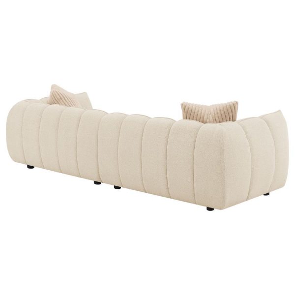 Winchester - Boucle Upholstered Extra Long Sofa - Sand Pebble Cheap