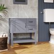 Bathroom Vanity With Mirror And Top Only - Gray Supply