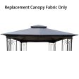 Patio Double Roof Gazebo Replacement Canopy Top Fabric Online now