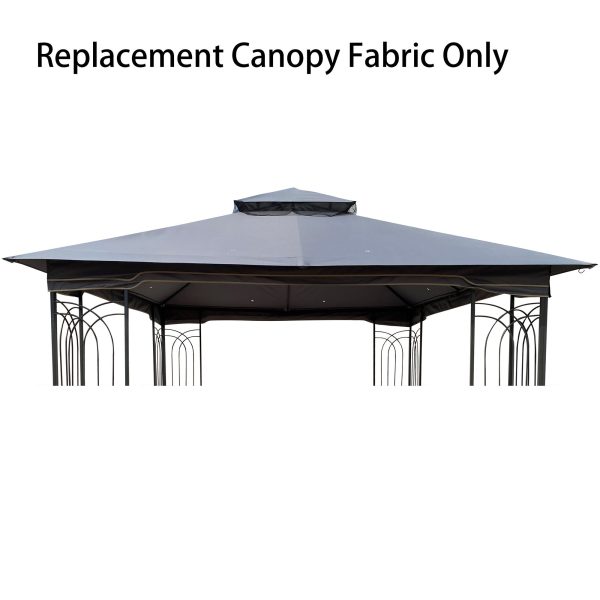 Patio Double Roof Gazebo Replacement Canopy Top Fabric Online now