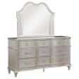 Evangeline - 9-Drawer Dresser With Mirror - Silver Oak Cheap