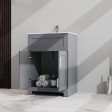 Bathroom Sink Vanity Laundry Utility Cabinet - Gray Online Sale