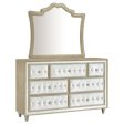 Antonella - 7-Drawer Upholstered Dresser With Mirror For Discount