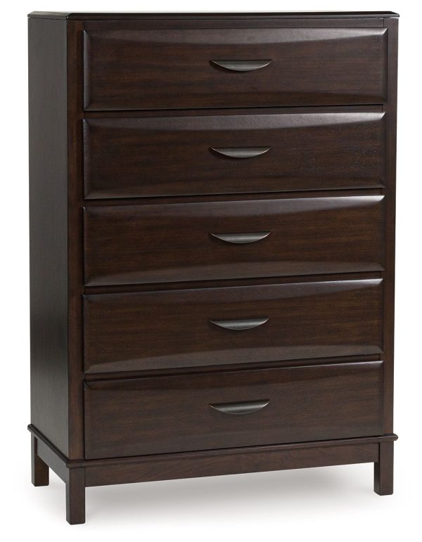 Vanmore - Dark Brown - Five Drawer Chest Online Sale