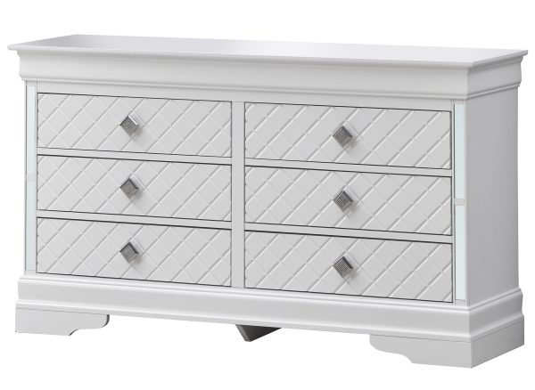 Verona - Stylish Dresser - Silver Champagne For Sale