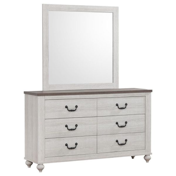 Stillwood - 6-Drawer Dresser With Mirror - Vintage Linen Online now