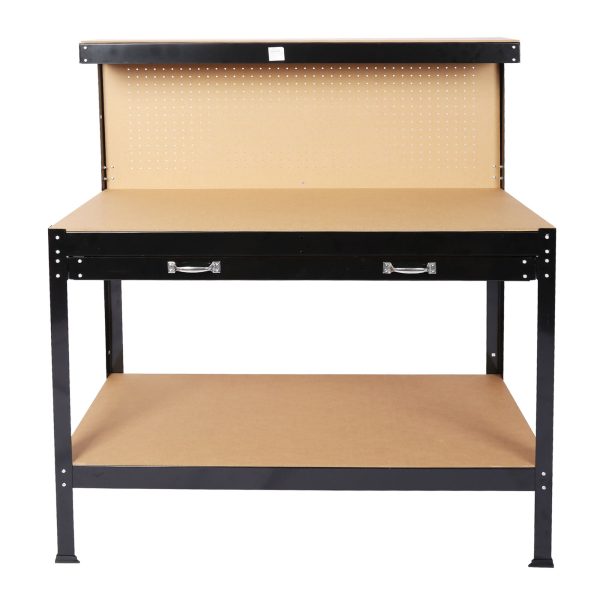 Wood Work Bench - Black   Light Brown Fashion