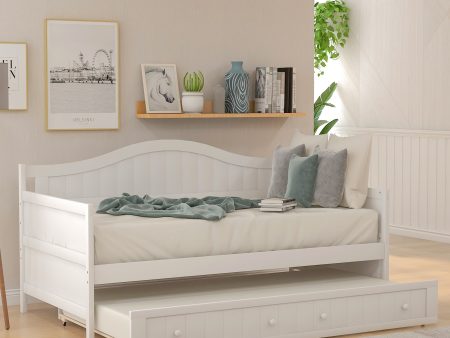 Wooden Daybed With Trundle Bed, Sofa Bed For Bedroom Living Room For Discount