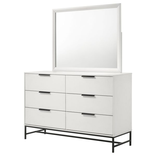 Sonora - 6-Drawer Dresser With Mirror - White For Cheap