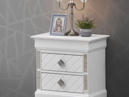 Verona - Accent Nightstand - Silver Champagne Online Hot Sale