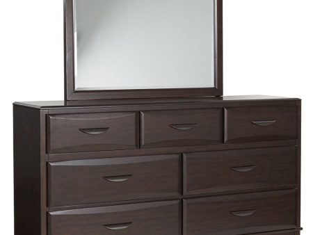 Vanmore - Dark Brown - Dresser And Mirror Fashion