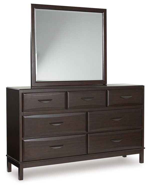 Vanmore - Dark Brown - Dresser And Mirror Fashion